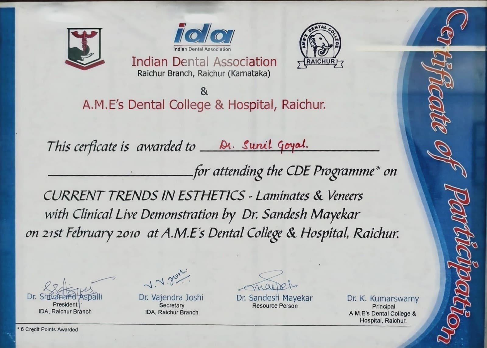 certificates 16 - KAPSULES Dental Clinic Ravet
