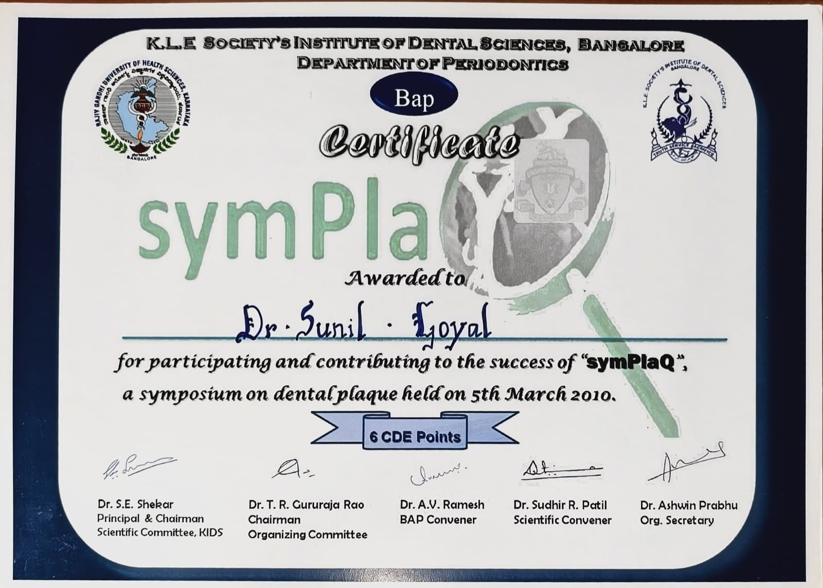 certificates 34 - KAPSULES Dental Clinic Ravet