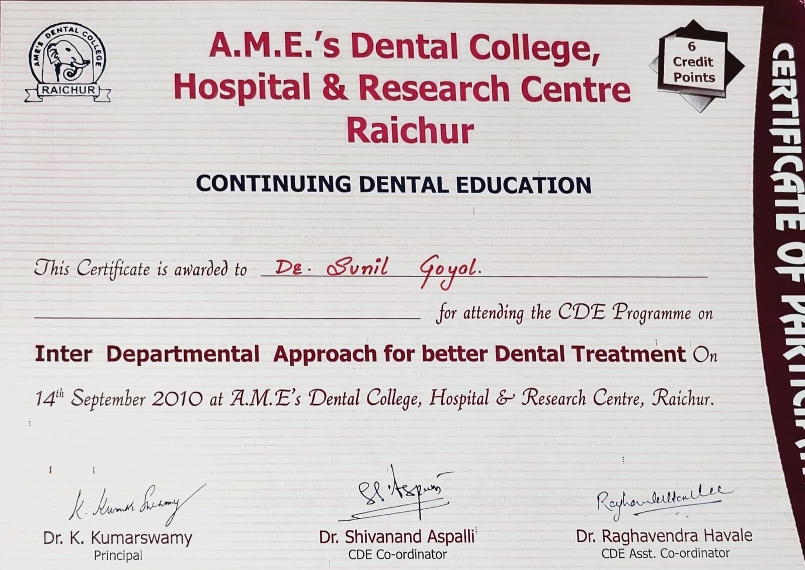 certificates 37 - KAPSULES Dental Clinic Ravet